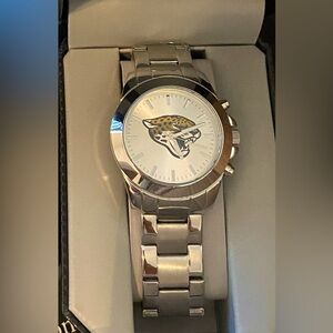 Official NFL Knockout Series by GameTime - Jacksonville Jaguars Silver Watch